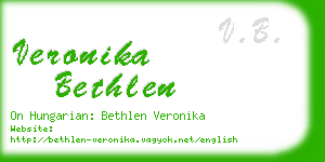 veronika bethlen business card